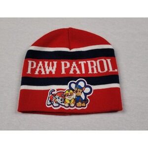 Nickelodeon Paw Patrol Red Knit Beanie Hat Chase Marshall Rubble Boys 2T - 5T